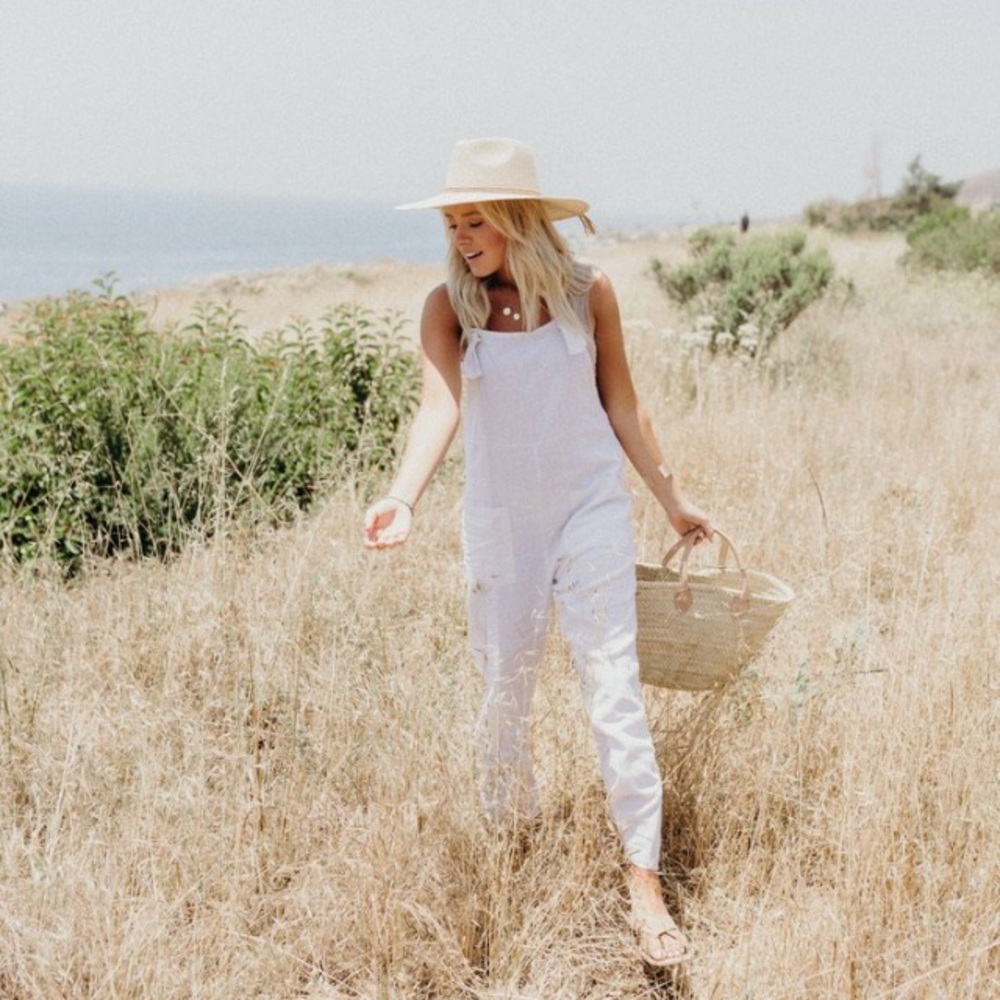 FOR SALE Leah Linen Overall Jumper, White